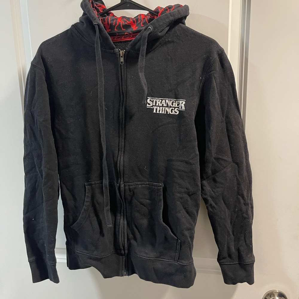 Stranger Things Black Hoodie Size Small